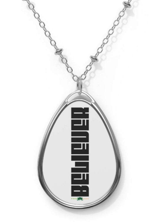 Oval Necklace Believer by Frog Geeks