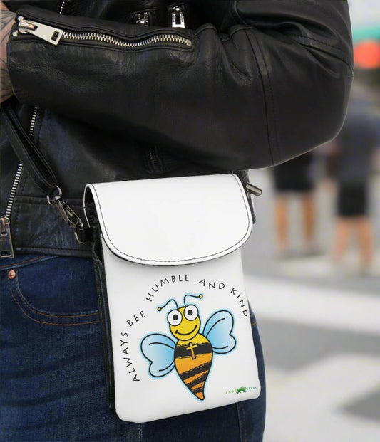 Small Cell Phone Wallet Always Bee Humble & Kind by Frog Geeks