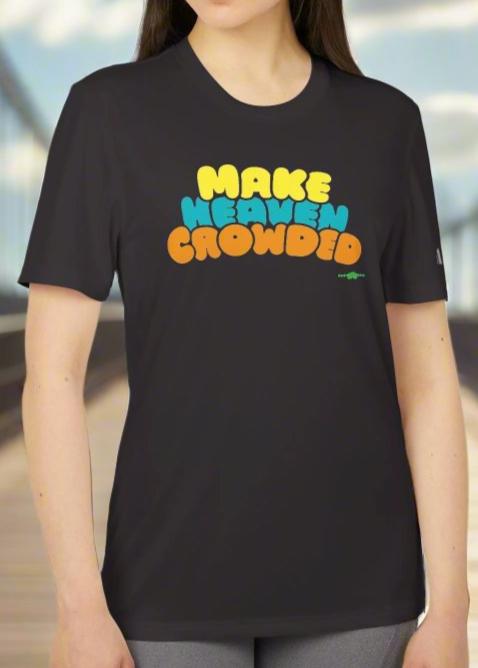 adidas Unisex Sport T-shirt Make Heaven Crowded by Frog Geeks