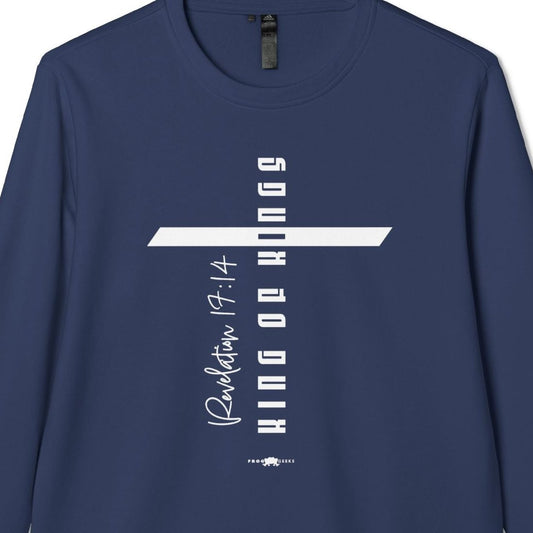 adidas Unisex Fleece Crewneck Sweatshirt King of Kings by Frog Geeks