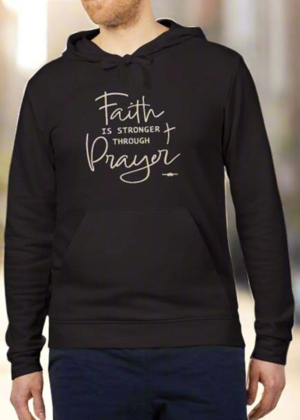 adidas Unisex Fleece Hoodie Faith Prayer by Frog Geeks