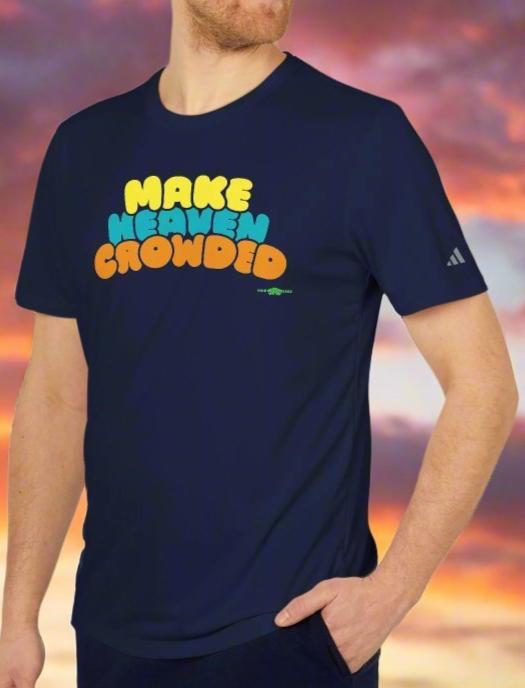 adidas Unisex Sport T-shirt Make Heaven Crowded by Frog Geeks