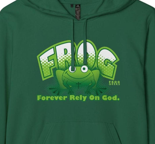 adidas Unisex Fleece Hoodie Frog by Frog Geeks