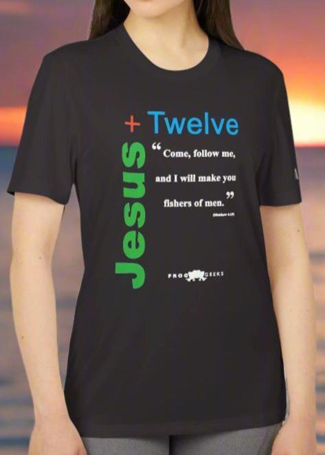 adidas Unisex Sport T-shirt Jesus Plus 12 by Frog Geeks