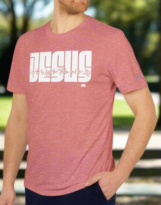 adidas Unisex Sport T-shirt Jesus: I am the Way by Frog Geeks