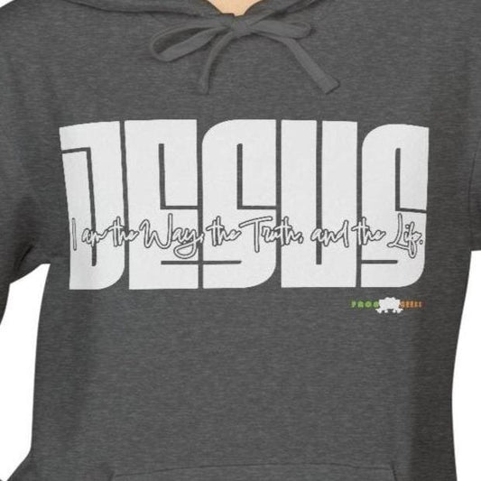 adidas hoodie with Jesus: I am the Way, the Truth and the Life by Frog Geeks