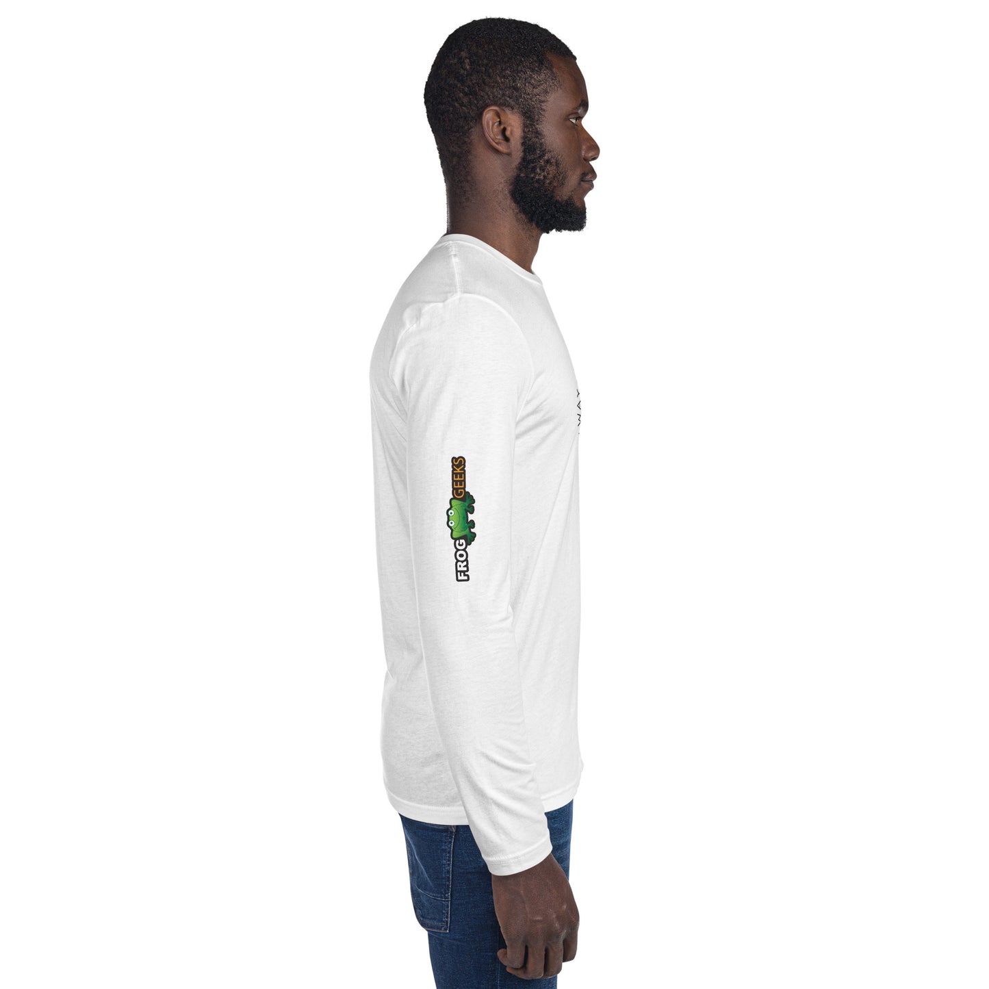 Long Sleeve Fitted Crew - Always Bee Humble and Kind SPECIAL EDITION Frog Geeks Logo