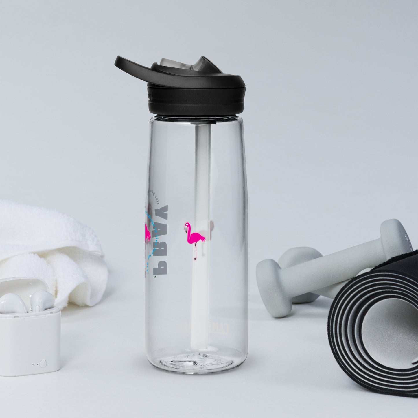 Sports water bottle - Flamingo by Frog Geeks