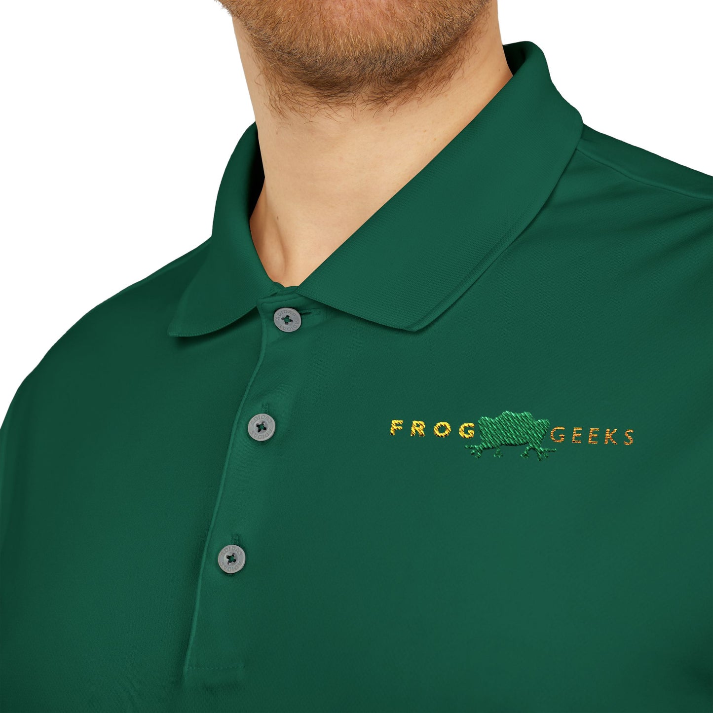 adidas Unisex Performance Polo Frog Geeks Embroidered Logo Dark Shirts