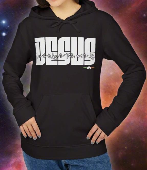 adidas hoodie with Jesus: I am the Way, the Truth and the Life by Frog Geeks