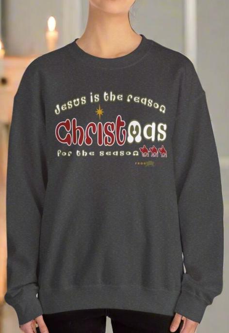 Unisex Heavy Blend™ Crewneck Sweatshirt Jesus is the reason by Frog Geeks