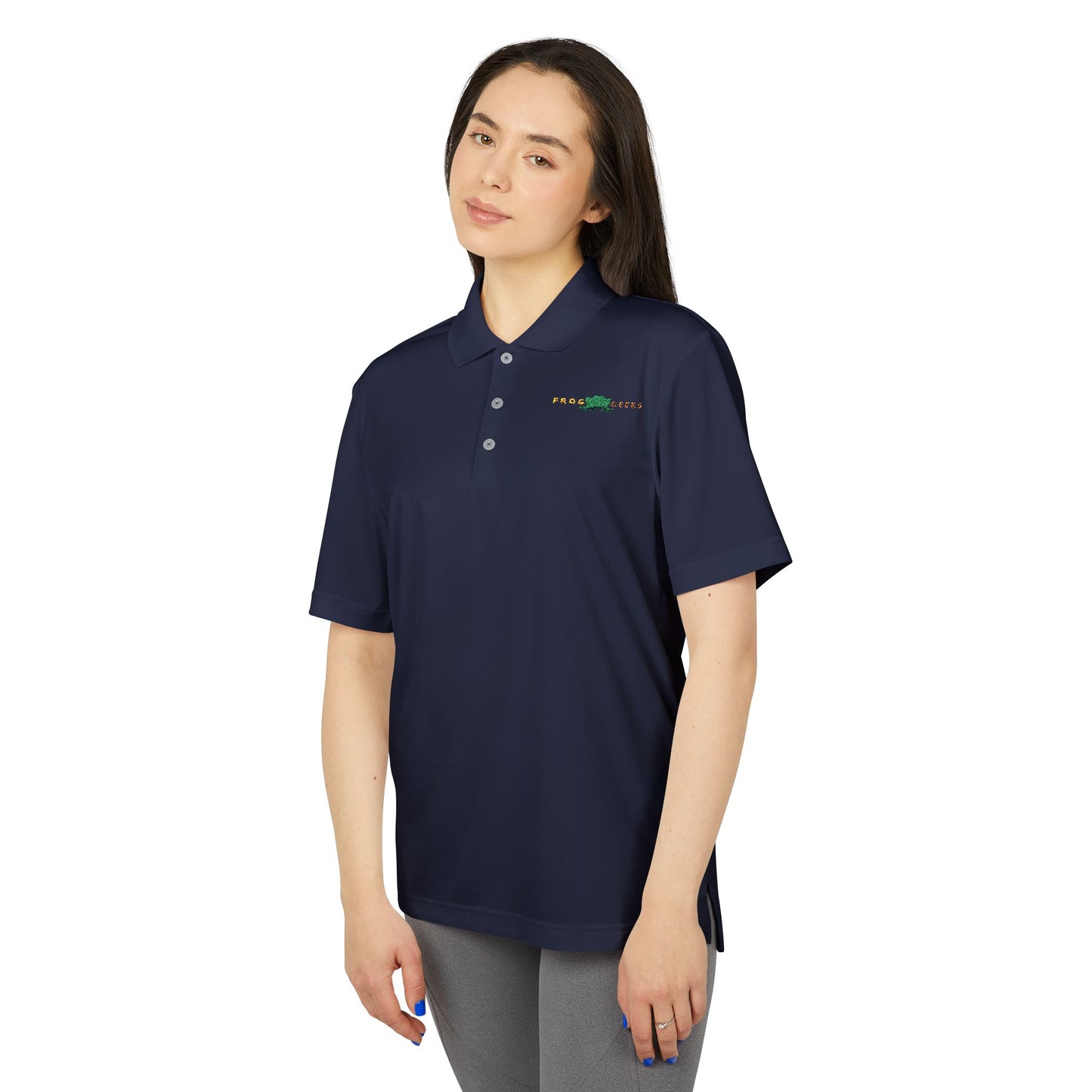 adidas Unisex Performance Polo Frog Geeks Embroidered Logo Dark Shirts