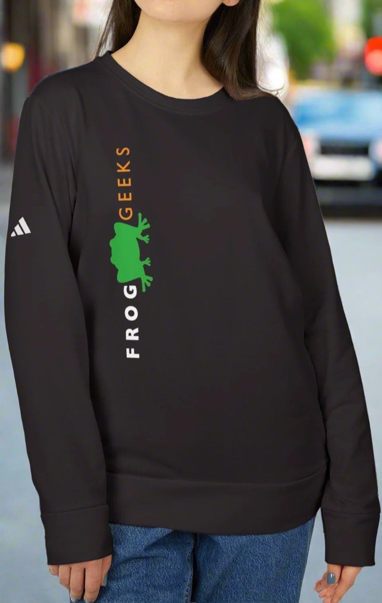 adidas Unisex Fleece Crewneck Sweatshirt Vert Frog Geeks