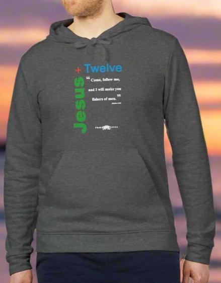 adidas Unisex Fleece Hoodie Jesus Plus 12 Mt4:19 by Frog Geeks