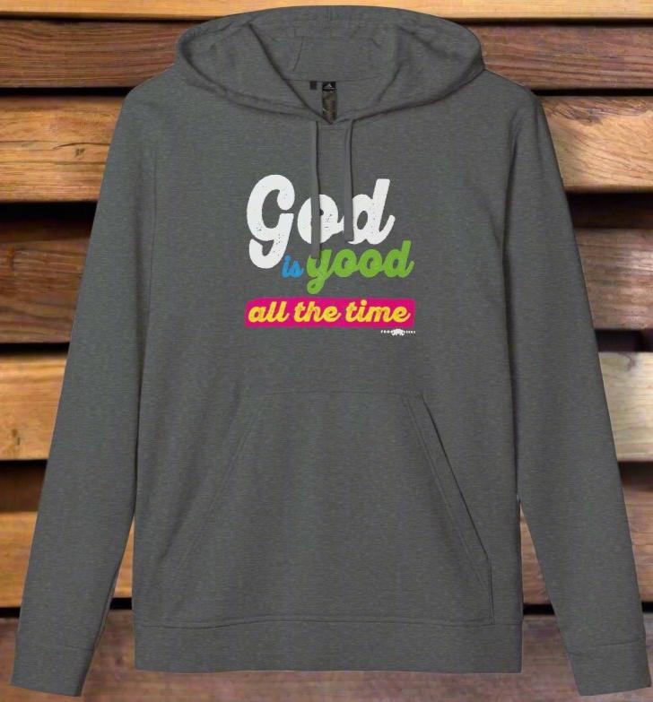 adidas Unisex Fleece Hoodie God is Good all the time by Frog Geeks