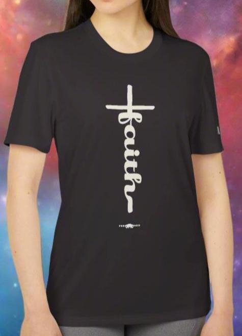 adidas Unisex Sport T-shirt Faith Cross by Frog Geeks