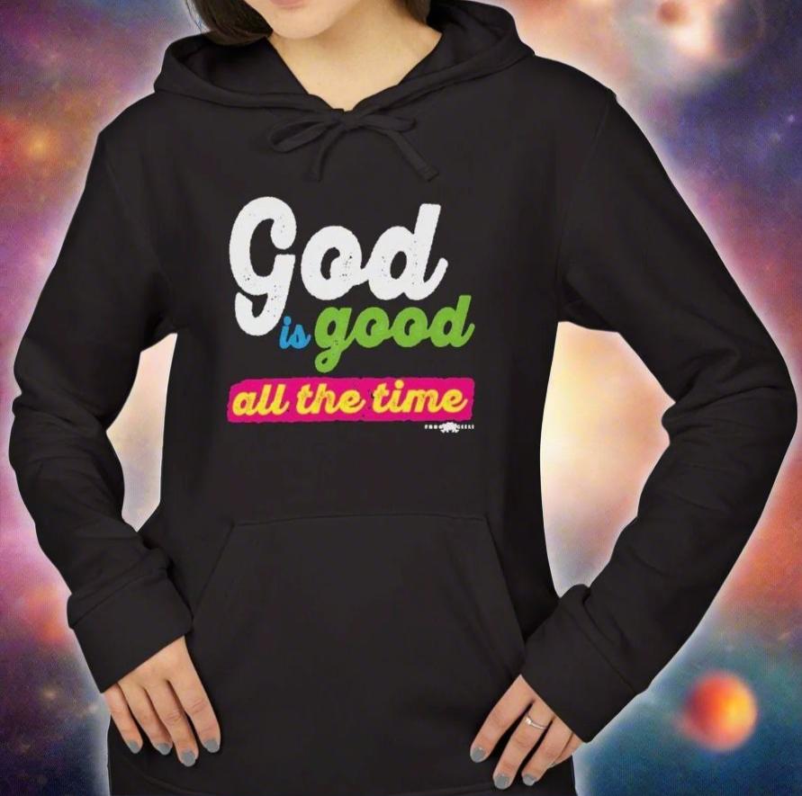adidas Unisex Fleece Hoodie God is Good all the time by Frog Geeks