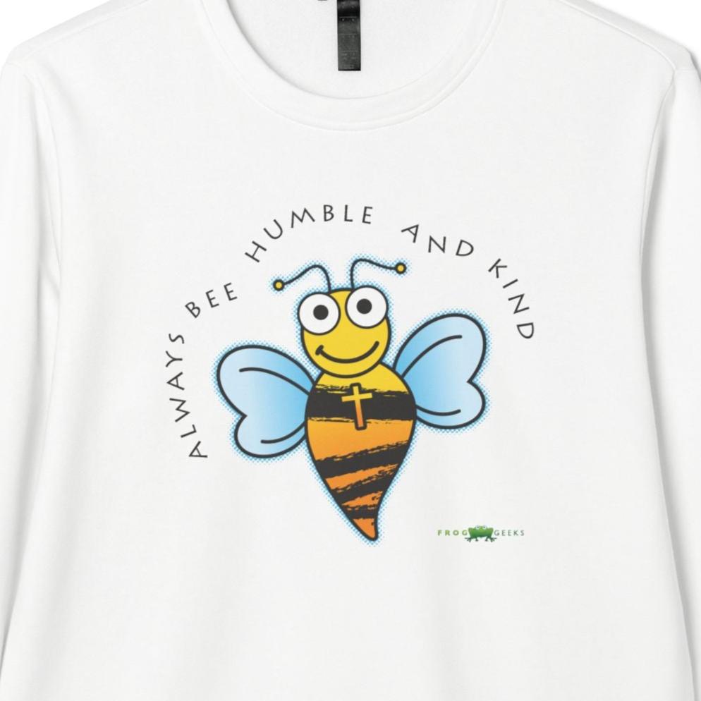 adidas Unisex Fleece Crewneck Sweatshirt with Always Bee Humble & Kind by Frog Geeks