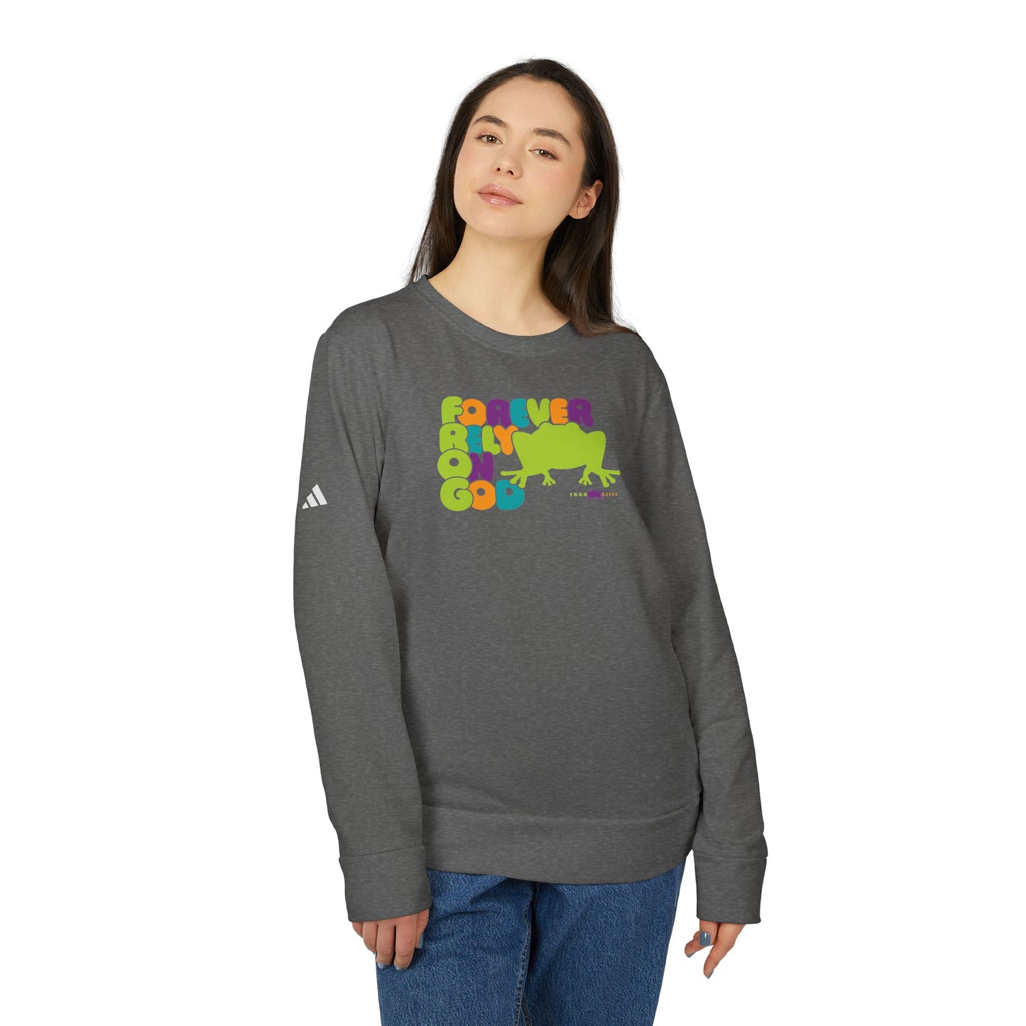 adidas Unisex Fleece Crewneck Sweatshirt FROG Frog by Frog Geeks