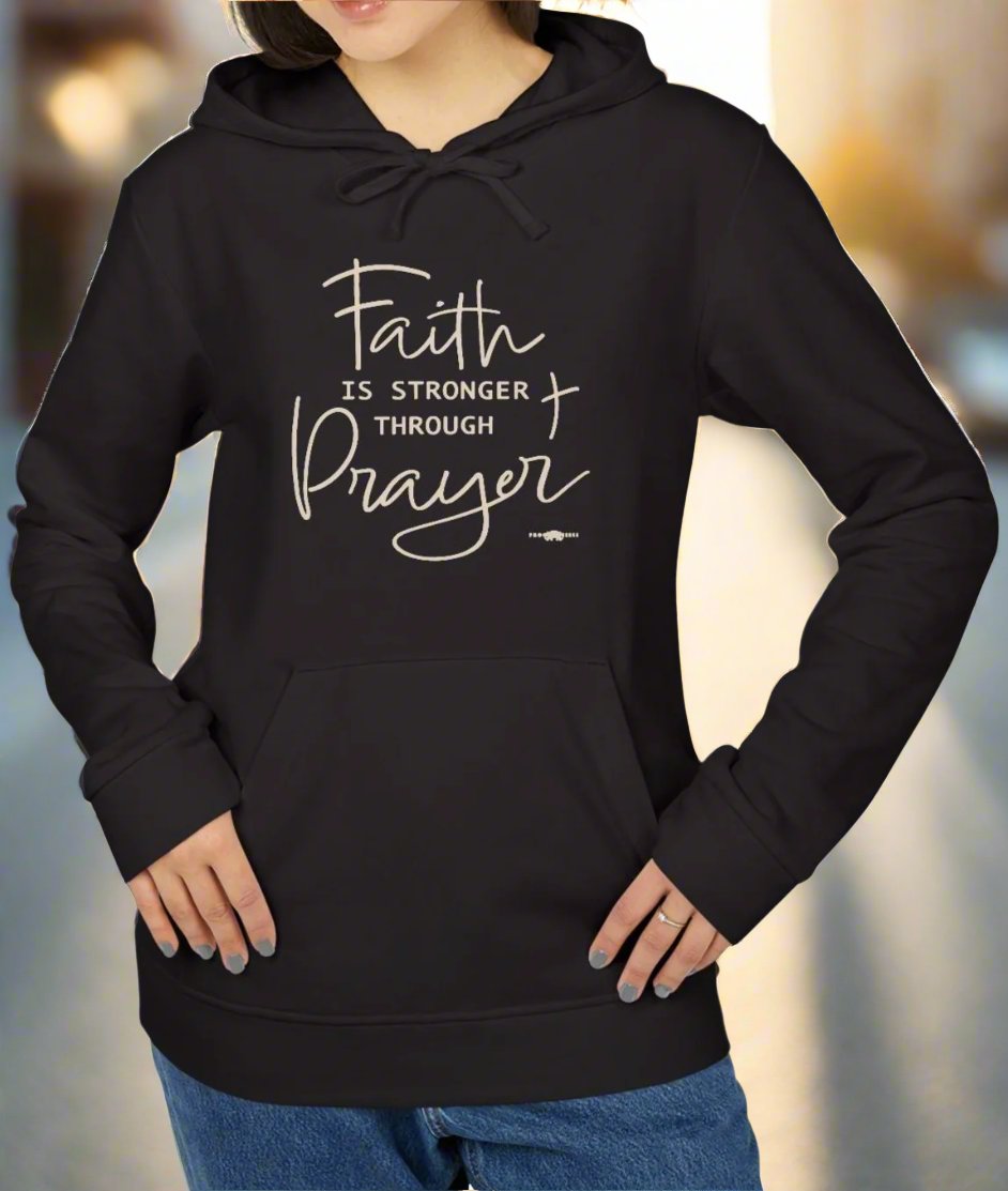 adidas Unisex Fleece Hoodie Faith Prayer by Frog Geeks
