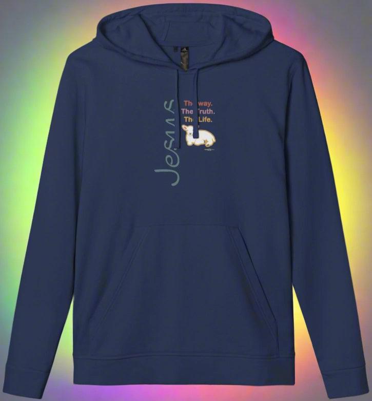 adidas Unisex Fleece Hoodie Jesus by Frog Geeks
