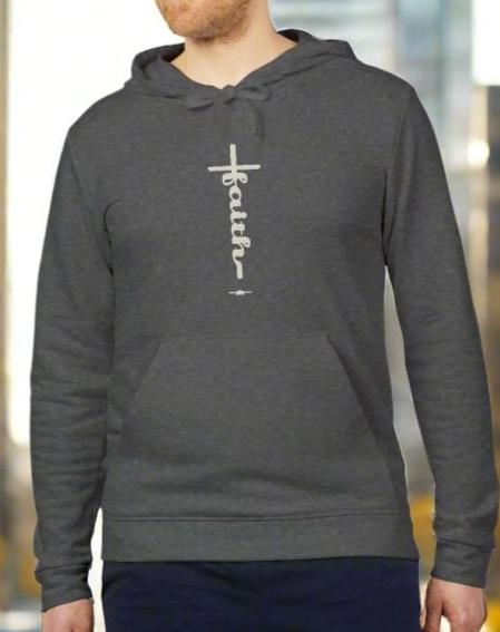 adidas Unisex Fleece Hoodie Faith Cross by Frog Geeks