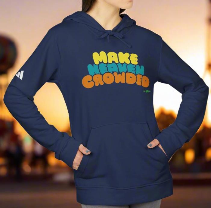 adidas hoodie with Make Heaven Crowded by Frog Geeks