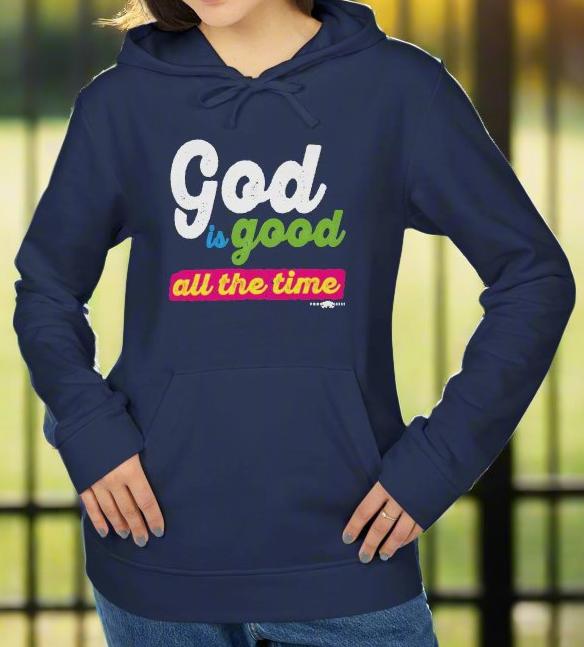 adidas Unisex Fleece Hoodie God is Good all the time by Frog Geeks