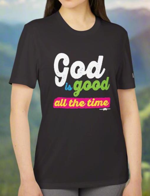 adidas Unisex Sport T-shirt God is Good all the time by Frog Geeks