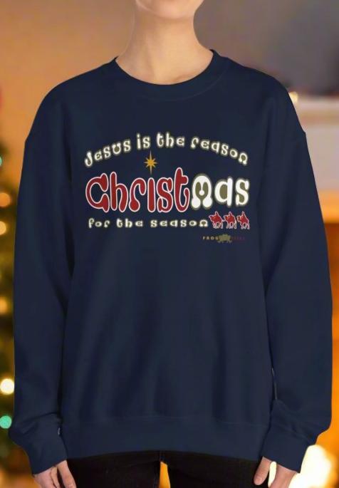 Unisex Heavy Blend™ Crewneck Sweatshirt Jesus is the reason by Frog Geeks