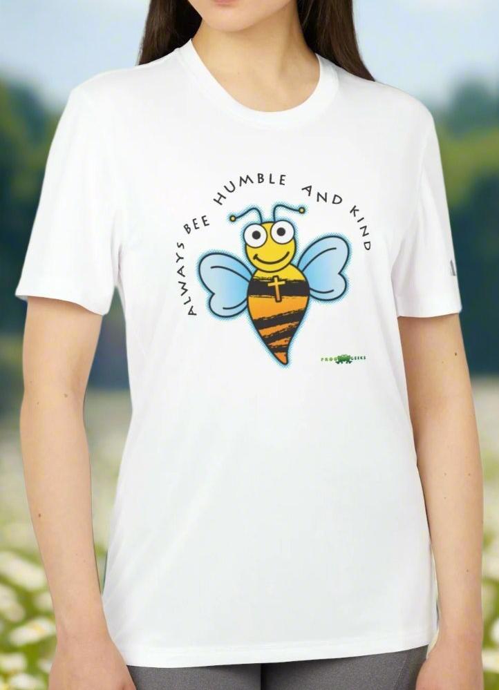 adidas unisex Sport T-shirt Always BEE Humble & Kind by Frog Geeks