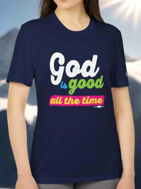 adidas Unisex Sport T-shirt God is Good all the time by Frog Geeks