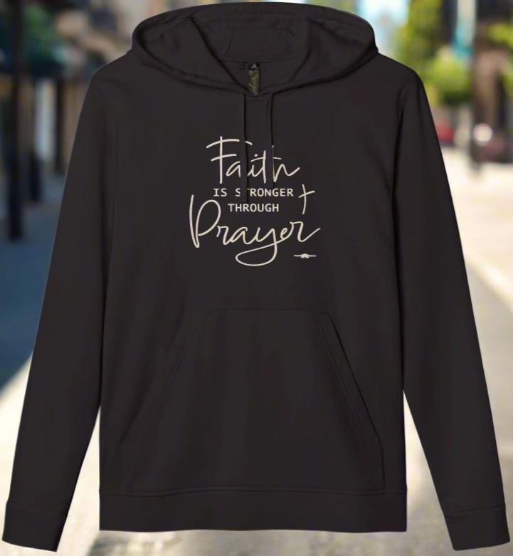 adidas Unisex Fleece Hoodie Faith Prayer by Frog Geeks