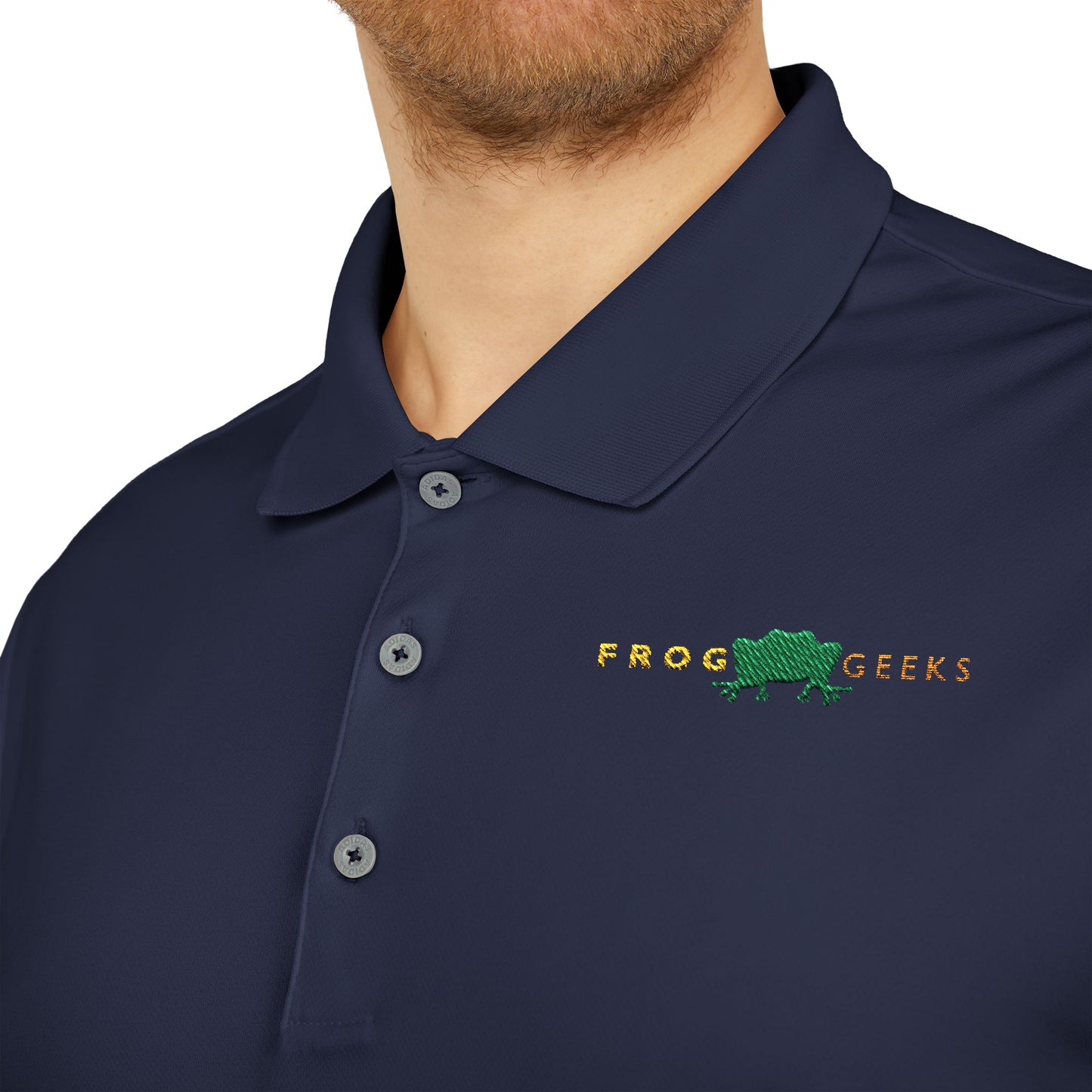 adidas Unisex Performance Polo Frog Geeks Embroidered Logo Dark Shirts