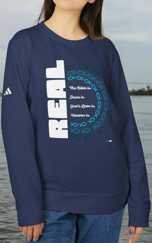 adidas Unisex Fleece Crewneck Sweatshirt REAL by Frog Geeks