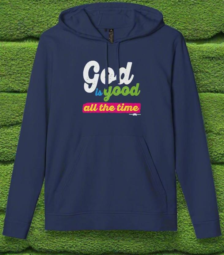 adidas Unisex Fleece Hoodie God is Good all the time by Frog Geeks