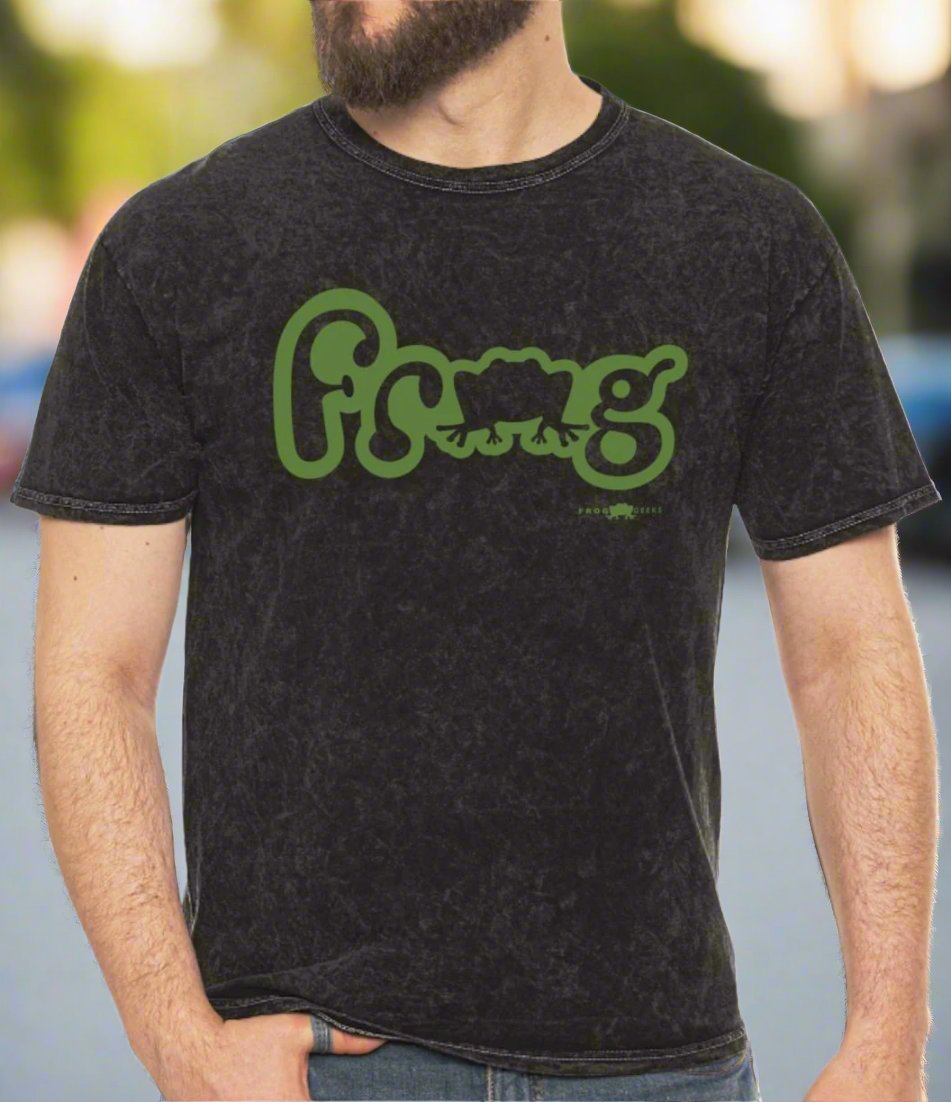 Unisex Mineral Wash T-Shirt Just Frog by Frog Geeks