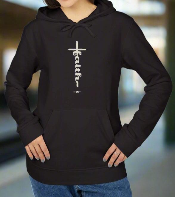 adidas Unisex Fleece Hoodie Faith Cross by Frog Geeks