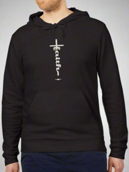 adidas Unisex Fleece Hoodie Faith Cross by Frog Geeks