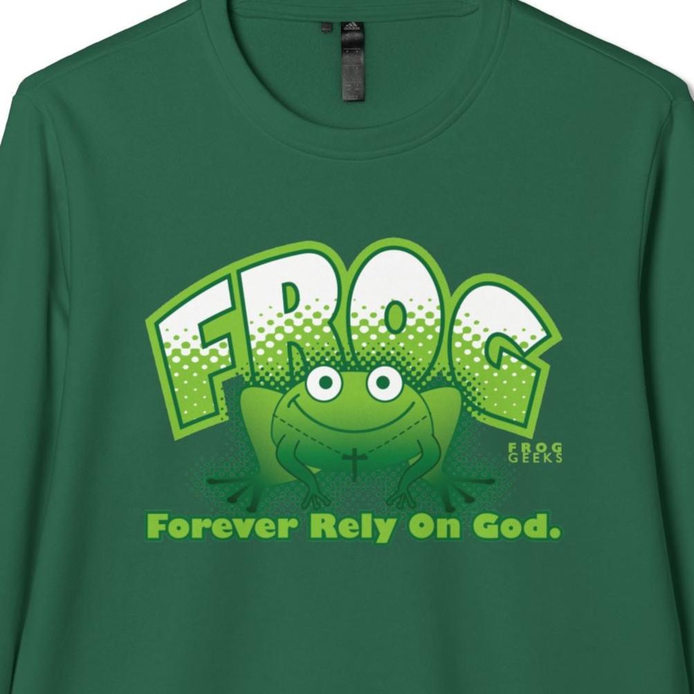 adidas Unisex Fleece Crewneck Sweatshirt Frog by Frog Geeks