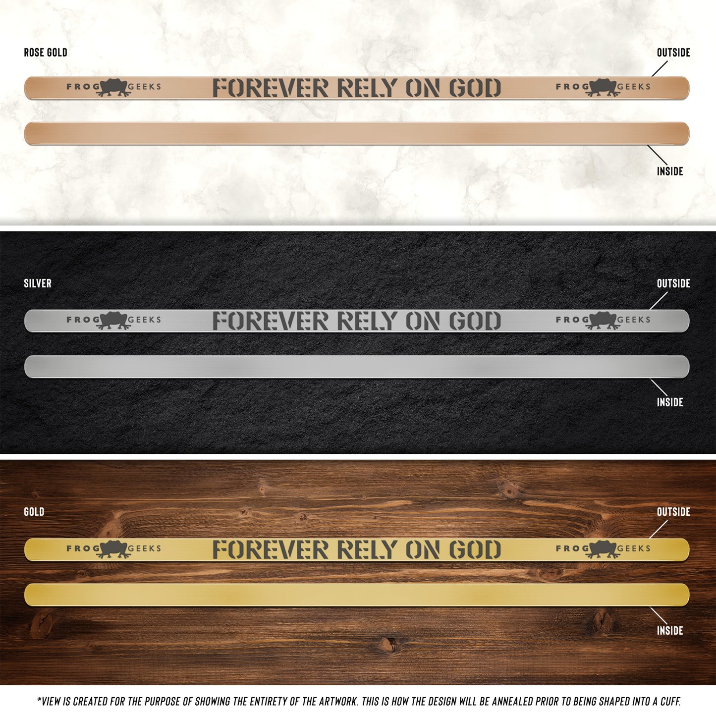 FOREVER RELY ON GOD Bracelet by Frog Geeks