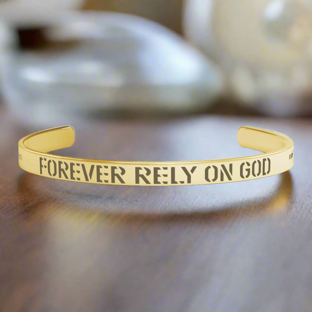 FOREVER RELY ON GOD Bracelet by Frog Geeks