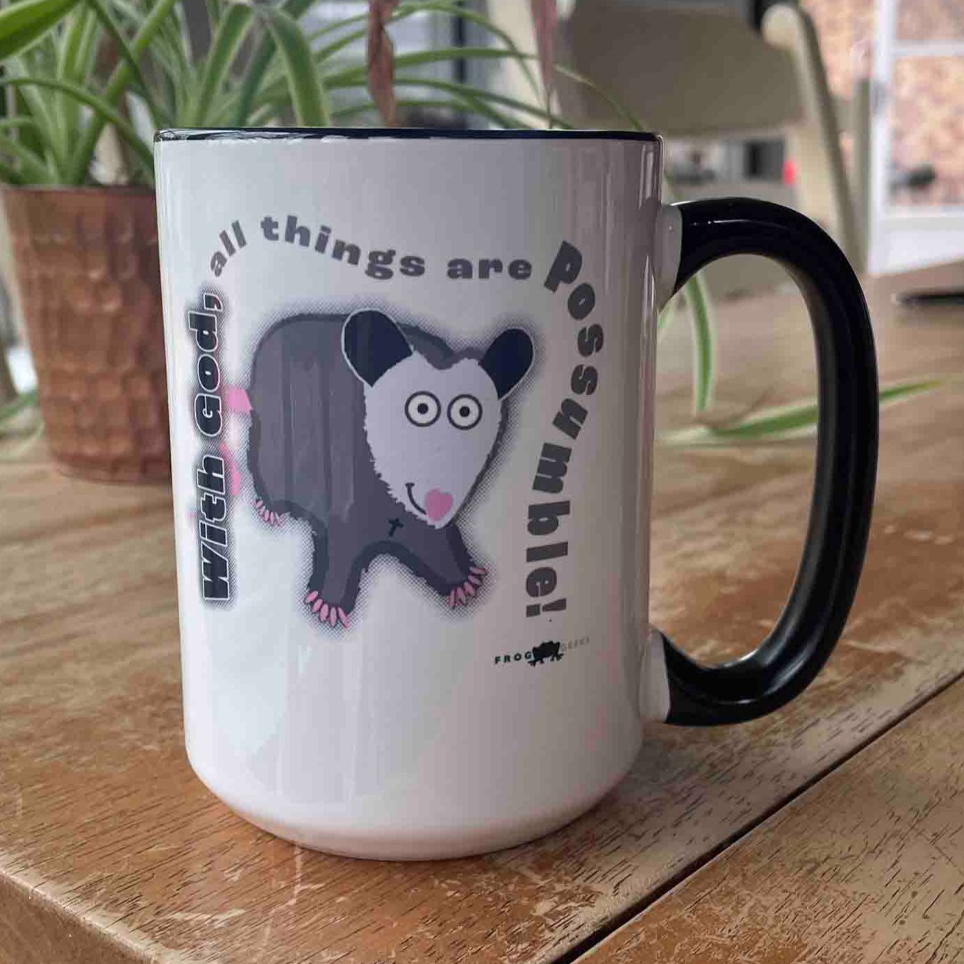 Mug with Black Color Inside - Possumble by Frog Geeks