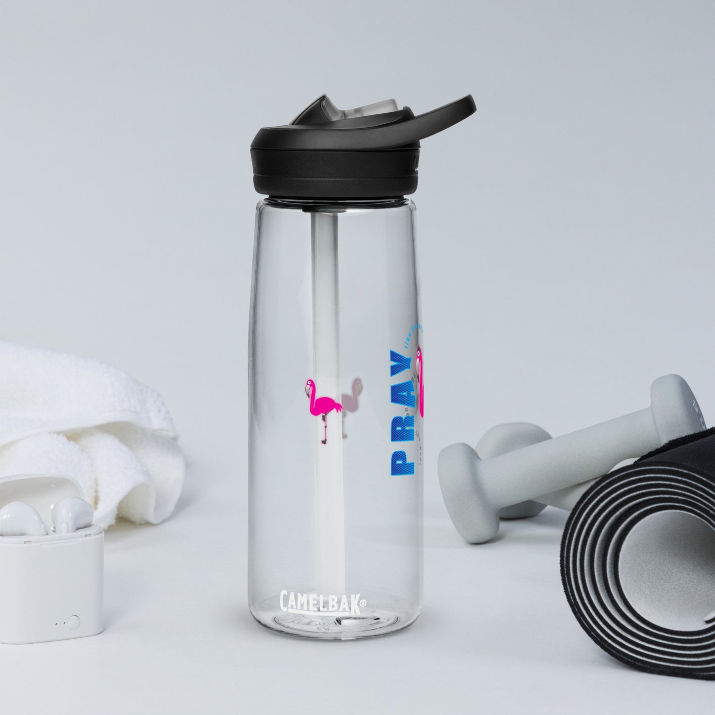 Sports water bottle - Flamingo by Frog Geeks