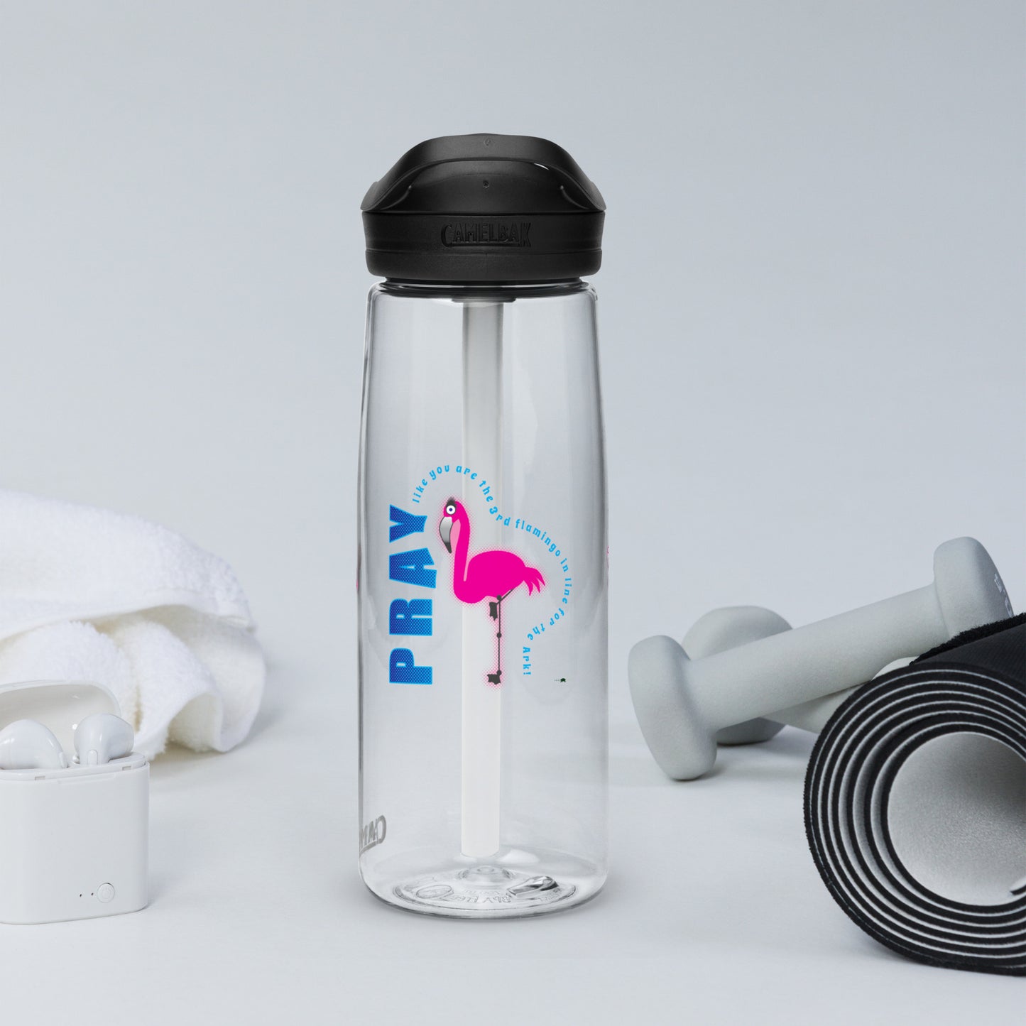 Sports water bottle - Flamingo by Frog Geeks